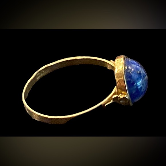 LAST CHANCE 🔥 14K Solid Yellow Gold Lapis Ankh Ring #8042 - Picture 3 of 8